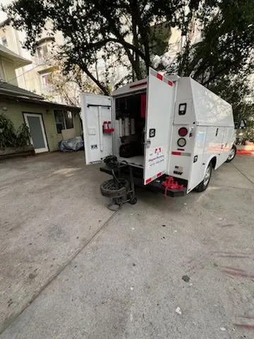 Magnet Plumbing service vehicle on-site for Slab Leak Repair in Baymeadows of Melbourne